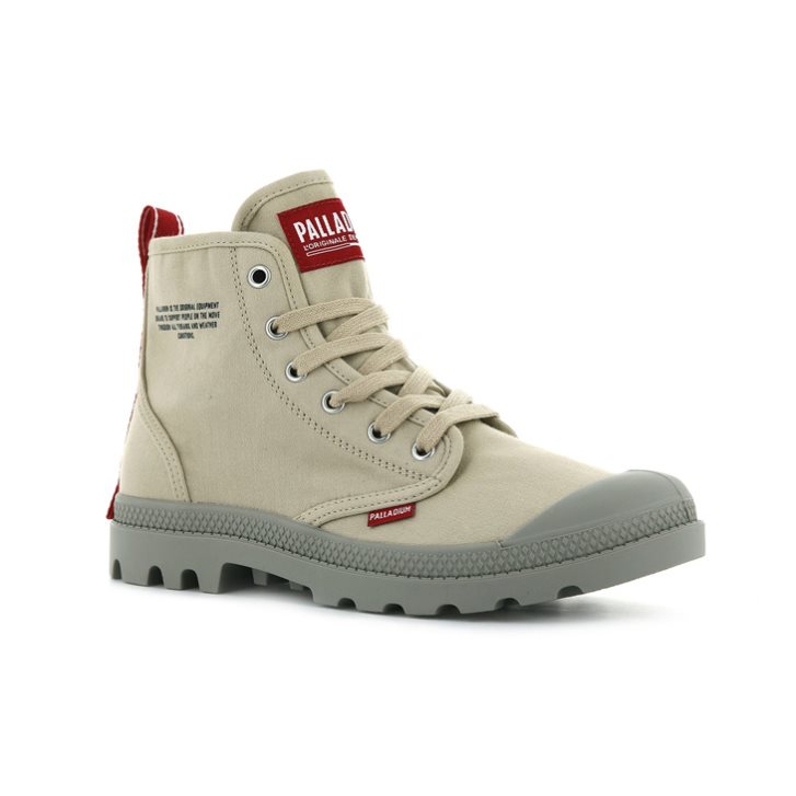 Palladium Pampa Hi Dare Women's Boots Khaki | UK P531-BVE